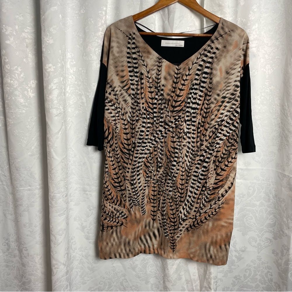 ⭐️Zara‎ Animal Print V-Neck Dress